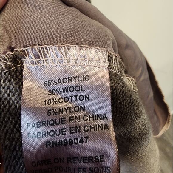 New Vintage Concepts Gray Cowl Neck Marble Silk Print Tunic Top Size M - Picture 4 of 12